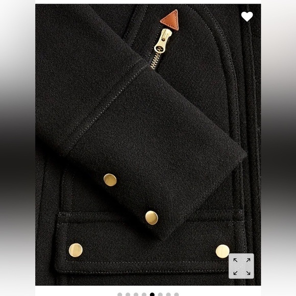 J. Crew New chateau parka Italian stadium-cloth coat BM948 Black 6 - Picture 7 of 13